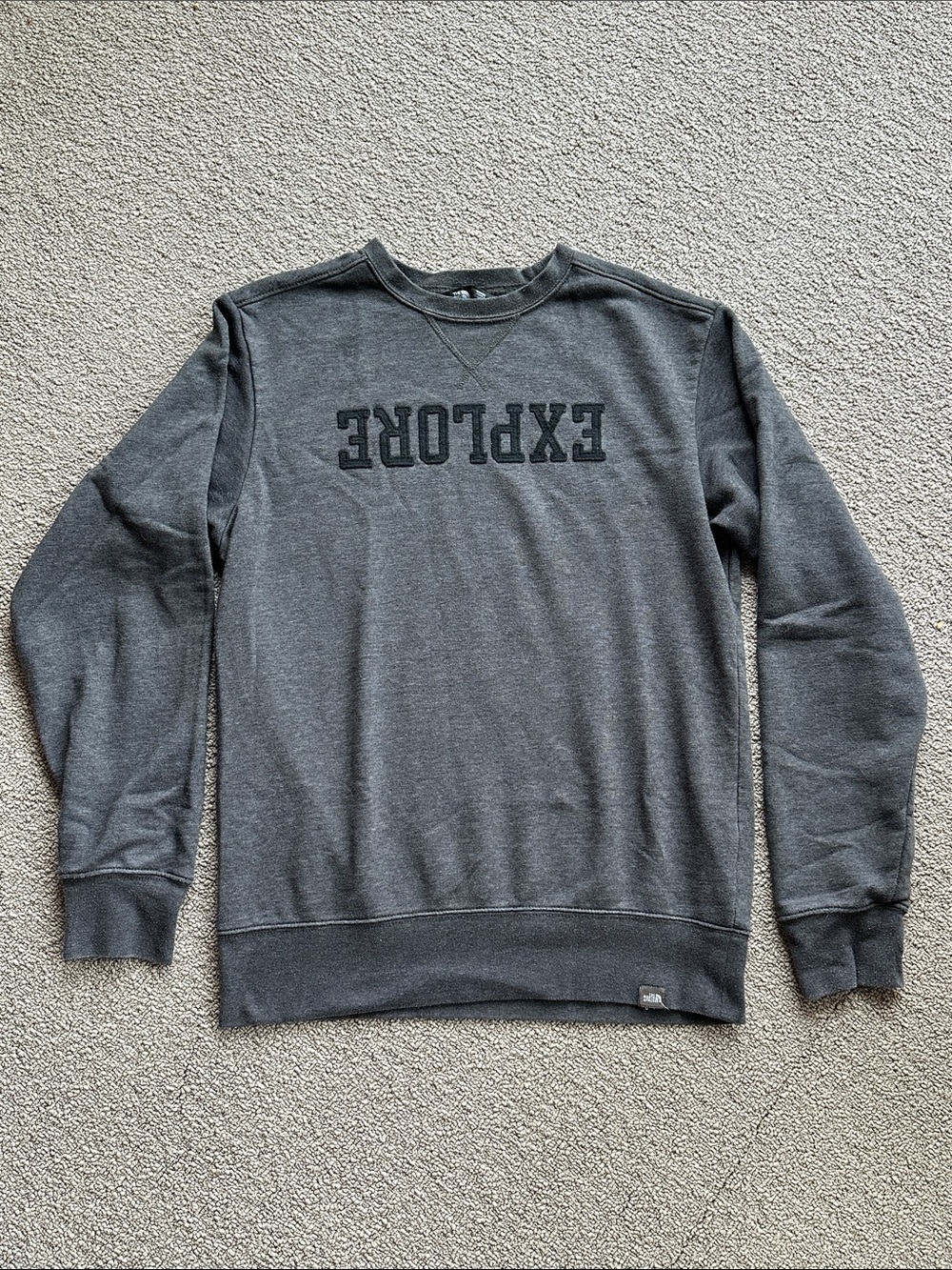 The North Face Men's Charcoal Gray 'EXPLORE' Crewneck Sweatshirt